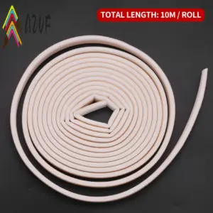 A20F-Weather Stripping Door Seal Strip Front Window Frame Foam Adhesive Rubber Soundproof, 2 Rolls Total Length 20M