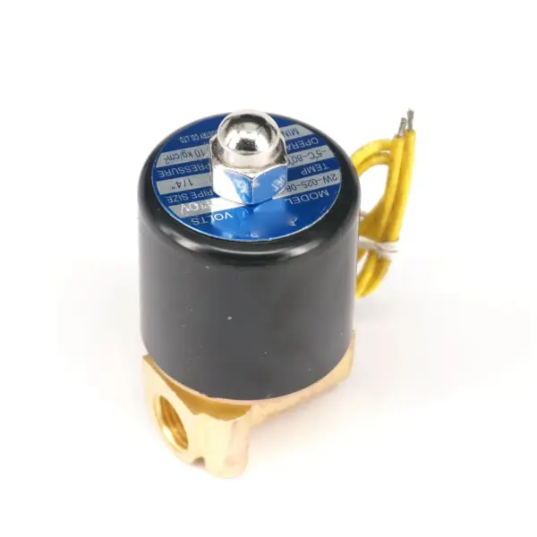Normal Closed 1/4" BSP 12VAC 24VAC/DC 110VAC 220VAC 2 Way Gas Water Pneumatic Electric Solenoid Valve Oil NBR Seal 2W-025-08