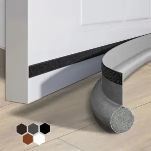 1Pc Door Bottom Seal Strip Cuttable Insulation Under Door Draft Blocker Windproof Anti-Cold Gap Weather Stripping Acoustic Foam