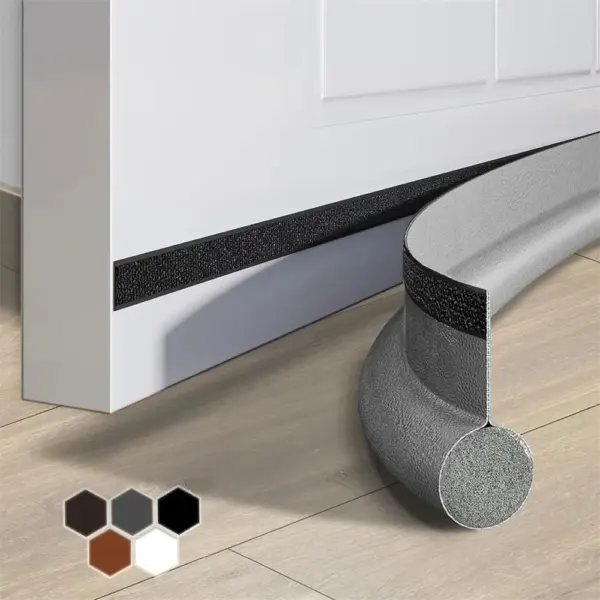 1Pc Door Bottom Seal Strip Cuttable Insulation Under Door Draft Blocker Windproof Anti-Cold Gap Weather Stripping Acoustic Foam