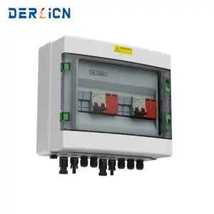 PV Combiner Box DC Solar 500V 2 Strings 2 in 2 Out With Fuse MCB SPD Waterproof Box IP65 for Outdoor Solar System Photovoltaic