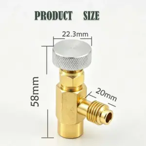 R134a One Way Check Valve for Automotive Air Conditioning Prevents Backflow Compatible with Standard Filling Hoses