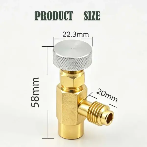 R134a One Way Check Valve for Automotive Air Conditioning Prevents Backflow Compatible with Standard Filling Hoses