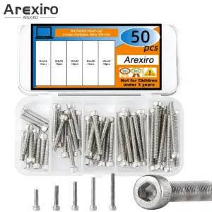 50/100Pcs M4 x 20mm 25mm 30mm 35mm 40mm Socket Head Cap Screws Bolts Stainless Steel 304 Metric Allen Hex Assortment Kits