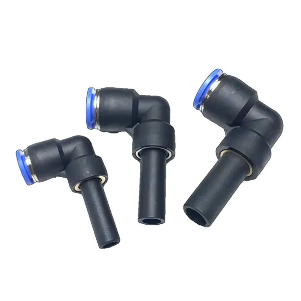 10PCS Pneumatic quick connector PLJ  Bent-through lever Tubular insertion-type push-through push-in elbow connector