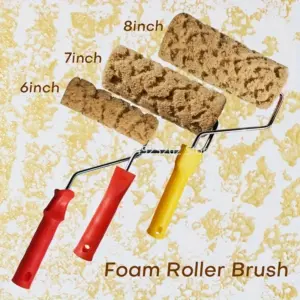 Foam Paint Rollers 6-inch 7-inch and 8-inch with Artificial Seaweed Texture for Painters To Use in Wall Decoration Patterns