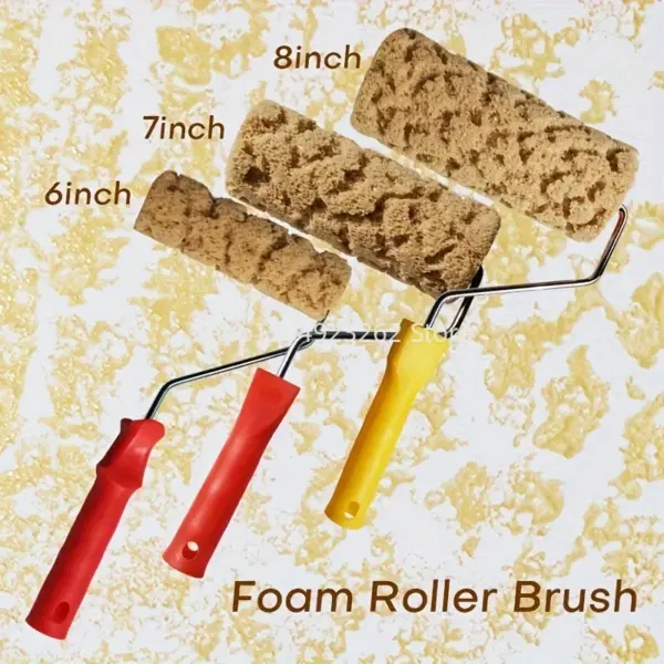 Foam Paint Rollers 6-inch 7-inch and 8-inch with Artificial Seaweed Texture for Painters To Use in Wall Decoration Patterns