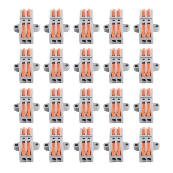 Lever Nut Wire Connectors Quick Compact Splice Conductors Push in Terminal Block 223‑2P Lever Nut Wire Connectors 20Pcs