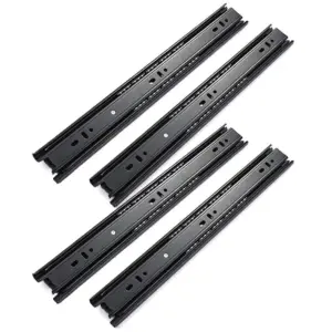 A pair Soft Close Ball Bearing Drawer Runners, 3 Folds Full Extension, Side Mount, 45kg Load Capacity, Furniture Slide