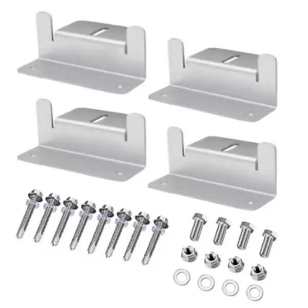 A95I-Aluminum Mounting Bracket Kit 4 Sets Z Type For Solar Panels PV Panel Roof Mounting Supports