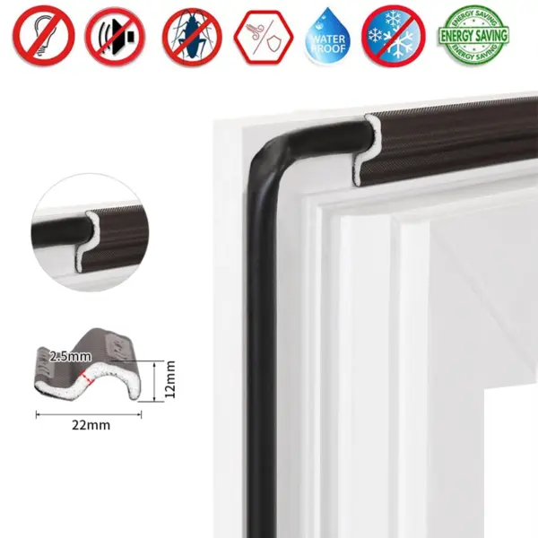 4M-30M Door Window Sealing Strip Soundproof Acoustic Foam Self-adhesive Seal Tape Weather Stripping Strips Weatherstrip Windows