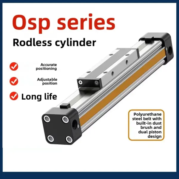 OSP Pneumatic Air Cylinder Bore 25/32/40mm Stroke 300mm-1500mm Mechanically Jointed Double Acting Rodless High Thrust OSP-25