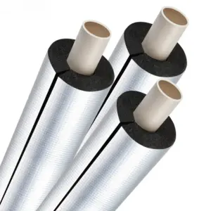 Self-adhesive Open-style Foam Pipe Insulation Sleeve Aluminum Foil Water Pipe Air Conditioning Insulation Inner Diameter 16-48mm