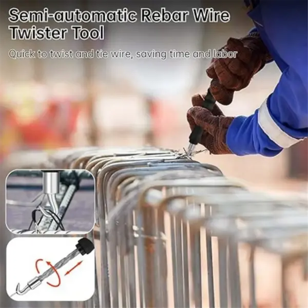 rebars tying machine tool Semi-Automatic Tying Machine Wire Knoting Pliers Straight Pull Bar Binding Hook Construction Site Wind