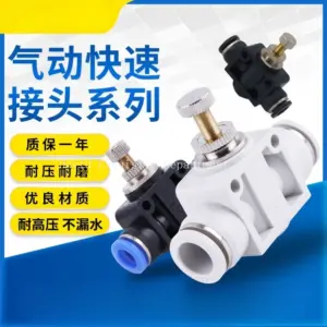 5pcs SA 4 6 8 10 12mm OD Tube Pneumatic Fitting Push To Connect Quick Release Flow Manual Control Valve Air Speed Throttle Valve
