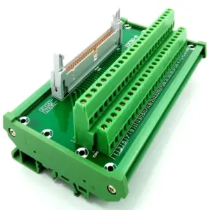 IDC50 2x25 Pins 0.1" Male Header DIN Rail Mounted Interface Module Terminal Block Connector.