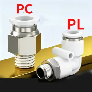 10Pcs 4 6 8 10 12 1416 Mm OD Tube PC PL Pneumatic Air Fitting Quickrelease Push To Connect Compressor 1/8 1/4 3/8 1/2" BSPT Male