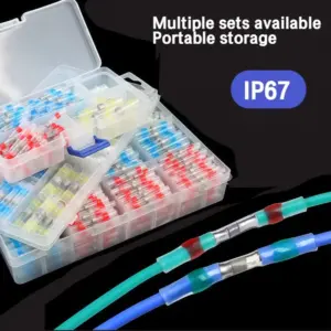 1 Box Waterproof Solder Heat Shrink Tube Insulated Electrical Wire Butt Splice Terminal for Wire Connection & Repair