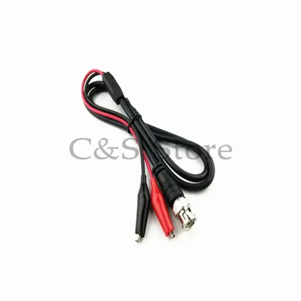 1M Digital Oscilloscope BNC Probe Test Leads 50 ohm Coaxial Q9 Male Plug to Dual Alligator crocodile clip test line cable