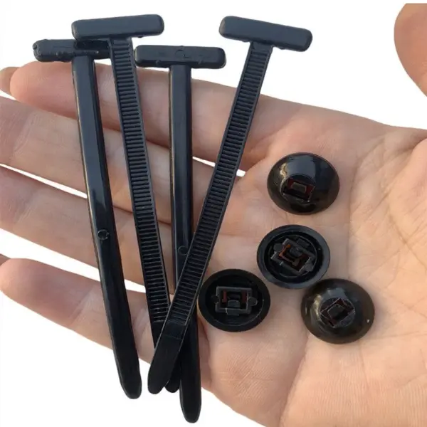Nylon Universal Cable Tie Buckle-Heavy Duty Zip Ties Holder with Pin & Button Design Plastic Cable Ties Tool Fasteners Car Body