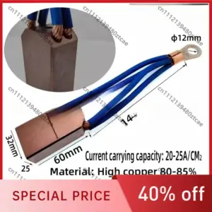 Four Wire High Copper Carbon Brush, Aluminum Brush Box and Fixed Plate, Welding Positioner Turntable Tube Welder Accessories