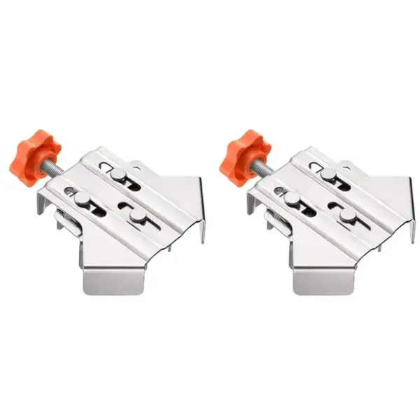 【EFFICIENT 】2X Corner Clamp Steel 90 Degree, Right Angle Clamp Carpentry Quick Splicing Clamp With Adjustable Swing Jaw Framing