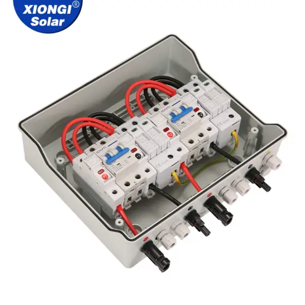 600V 2 in 2 out DC PV Combiner Box for Solar Panel With Lightning Protection MCB SPD 1000V Fuse Waterproof Box IP65 Use PV Cable
