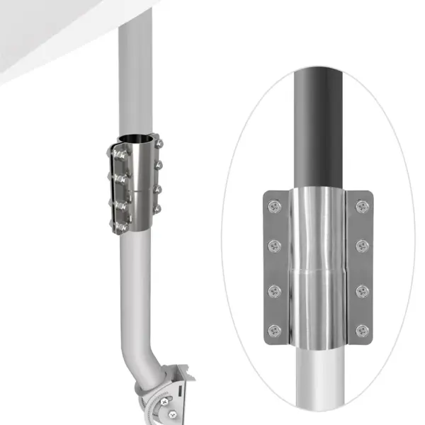For Starlink V2 Antenna Bracket Connection Clamp Plate,34MM Calibre,35MM Pipe,Stainless Steel Heavy-Duty Pivot Bridged Mount kit