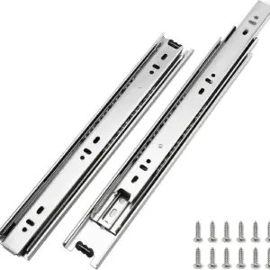 Full Extension Ball Bearing Drawer Slides 8-24 Inch Heavy Duty Side Mount 100 LB Capacity for File Cabinet Kitchen Cabinet