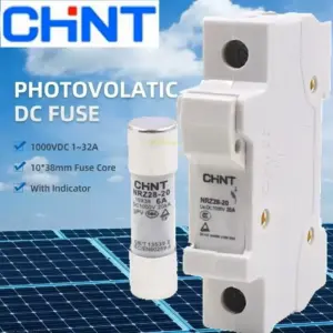 1PCS CHINT DC Fuse DC1000V NRZ28-20 2A 4A 6A 8A 10A 12A 15A 16A 20A Solar Photovoltaic Combiner Box Base Cable Sleeves