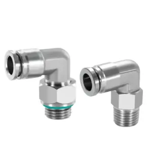 Pneumatic Air Elbow 90 Degree 1/8 1/4 3/8 1/2" BSP NPT Male 4/6/8/10/12/1416mm Tube 316L Stainless Pipe Fitting Push in Connect