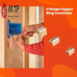 A67P-600 Pcs U Shape Copper Ring Terminals Non-Insulated Cable Wire Spade Butt Connector Kit 454A/454B/454C/459/453/452