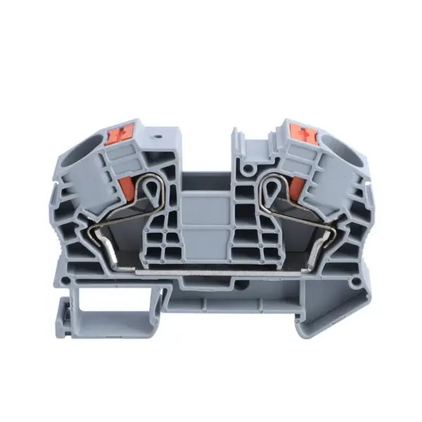 PT16 High Current Terminal Block, 16 Sq Mm Spring Clamp DIN Rail Mount, Tool-Less Connector For Electrical Power Distribution