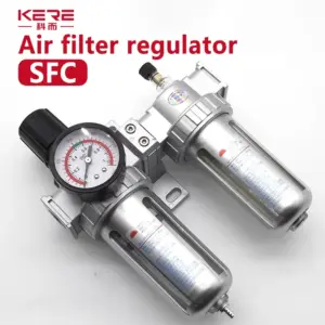 Air Filter Regulator Oil Water Separator Trap Regulator Valve for Compressor Pneumatic Parts SFC400 1/2 SFC300 3/8 SFC200 1/4