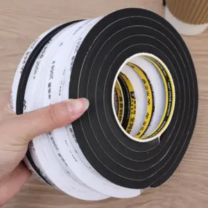 3/8mm Thickness Foam Tape Soundproofing Adhesive Weatherstrip Anti-Collision Seal Bumper Strips Door Window Sound Isolation