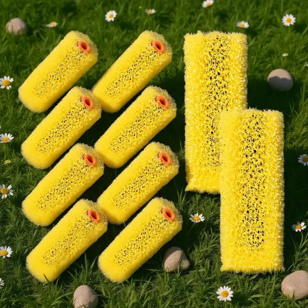 10pcs Textured Paint Roller Covers Medium Wall Texture Roller Embossed Design Elastic Patterning Tool For Drywall Ceilings Home