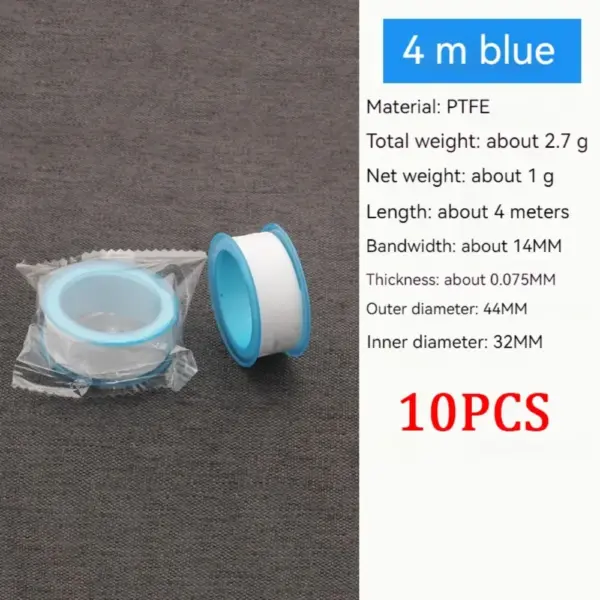 PTFE Thread Seal Tape for Water Gas Oil Pipes High Density Leak Proof Plumber Tape for Fittings Valve Shower Toilet Repair