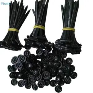 ♬100pcs Nylon Universal Cable Tie Buckle Pin And Button Zip Ties Self-Locking Fixed Cables Zip Tie Wire Fastening Straps