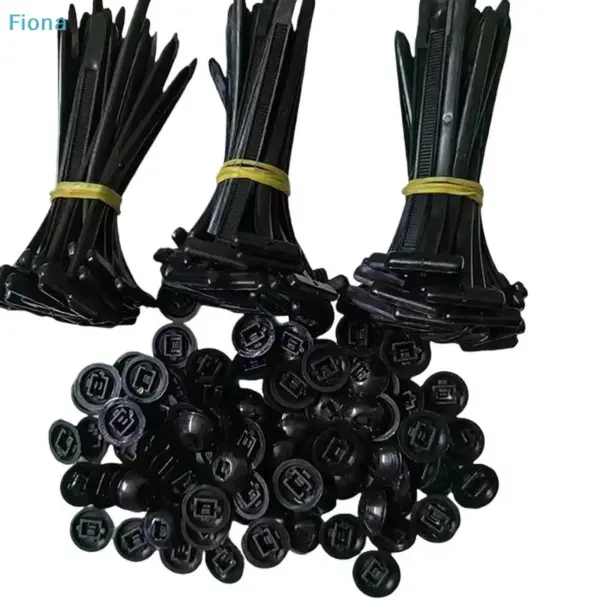 ♬100pcs Nylon Universal Cable Tie Buckle Pin And Button Zip Ties Self-Locking Fixed Cables Zip Tie Wire Fastening Straps