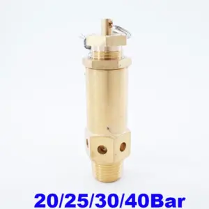 1/2 BSP Male Air Compressor Vent High Pressure Brass Safety Relief Valve 2040bar