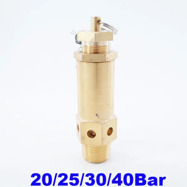 1/2 BSP Male Air Compressor Vent High Pressure Brass Safety Relief Valve 2040bar
