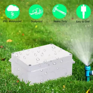 Electrical Box, Outdoor Waterproof Box IP65 Junction Box With Reserved Holes,Project Box Power Cord Enclosure-AA26