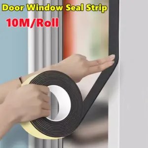 Single-sided foam sponge rubber strip tape Strong adhesive Anti-collision Waterproof Window Door Seal Strip Weather Stripping