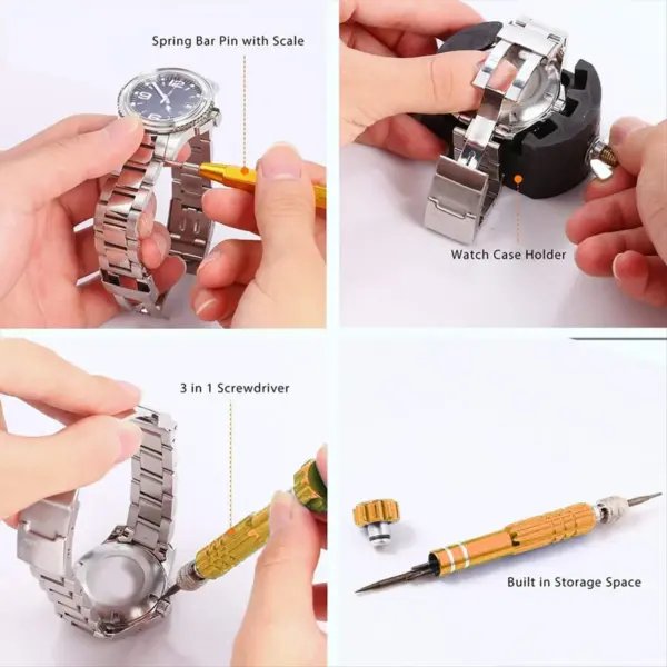 *ABKM Watch Repair Kit Professional Multi-Tool Portable Watchmaker Watch Repair Tool Set with Carrying Case