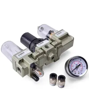 AC2000-02 1/4"Pressure Regulator Gauge Air Compressor Filter Oil Moisture Separator For Water Filters Dehumidifier