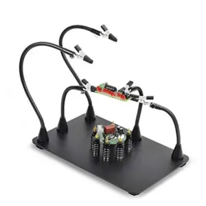 Magnetic s Soldering Station Large and Heavy Duty Base, 6 PCB Holders, 5 Flexible Arms Precision 360 Degree Alligator Clip s fo