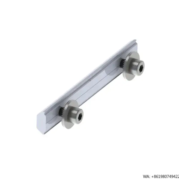 Solar PV Mounting System Roof Aluminum Rail Extension Connector with Anodized Surface 300mm Length for PV Panel Racking System