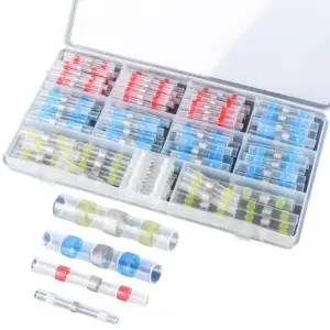 50-1000pcs Heat Shrink Solder Seal Wire Connectors Kit Waterproof Butt Electrical Terminals Insulated Splice Marine Automotive