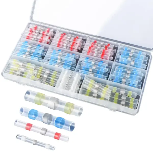 50-1000pcs Heat Shrink Solder Seal Wire Connectors Kit Waterproof Butt Electrical Terminals Insulated Splice Marine Automotive