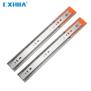 CXHIIA Stainless Steel Full Extension Drawer Slides Side Mount Ball Bearing Metal Rails Track Guide Glides Runners Heavy 100 Lbs